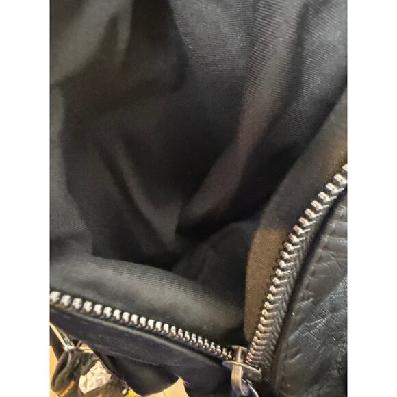 Unbranded Black Faux Leather Convertible Backpack Hobo Bag Multi-Pocket - Picture 11 of 14